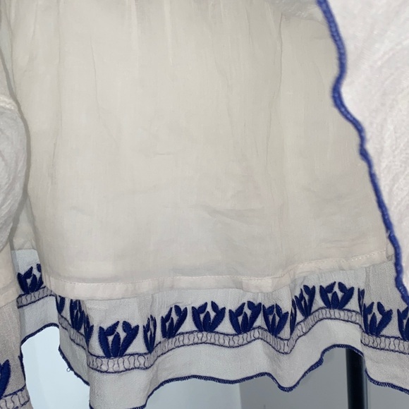 RAGA White and Blue Embroidered Mini Skirt - Picture 10 of 10